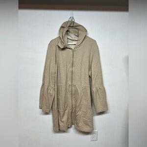 J. Jill Cream Hooded Jacket size xl